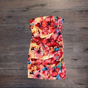 Runway Couture medium off shoulder tank dress floral